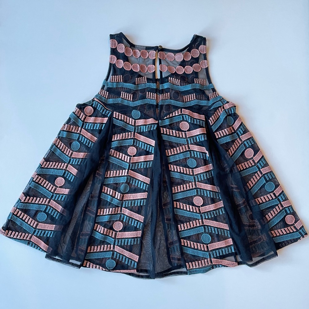 Akemi + Kin Embroidered Mesh Top - Picture 2 of 4